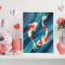 Oil Paint By Numbers Koi Fish Frameless Picture Craft Kit for Home Living Room