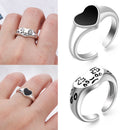 Color Charm Creative Tiny Jewelry Gift Heart Finger chain Tears Expression Ring