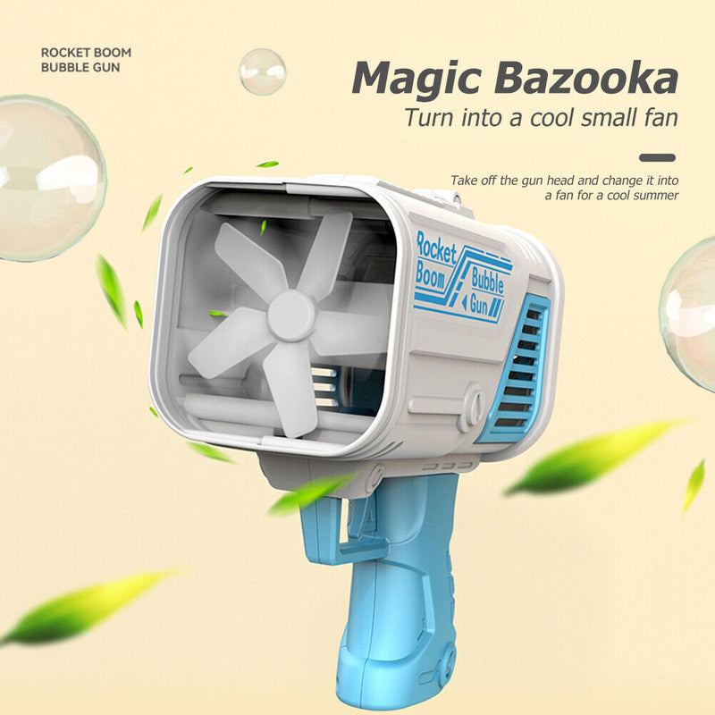 #A Bazooka Bubble Machine Children Bathing Toys with Leak-proof and Fan Mode Des