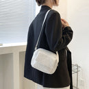 Women Autumn Winter Fashion Lamb Wool Pure Color Messenger Bags Shoulder Bag