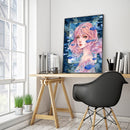 Oil Paint Painting Girl By Numbers Coloring Picture Digital Drawing M066