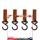 Camping Leather Hook 4 Pack Kitchen Tableware Hanging Hook (Maple Orange) Newly