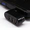 Mini Rotatable 3 Port USB Hub U Disk Reader Splitter for PC (USB 2.0 Black)