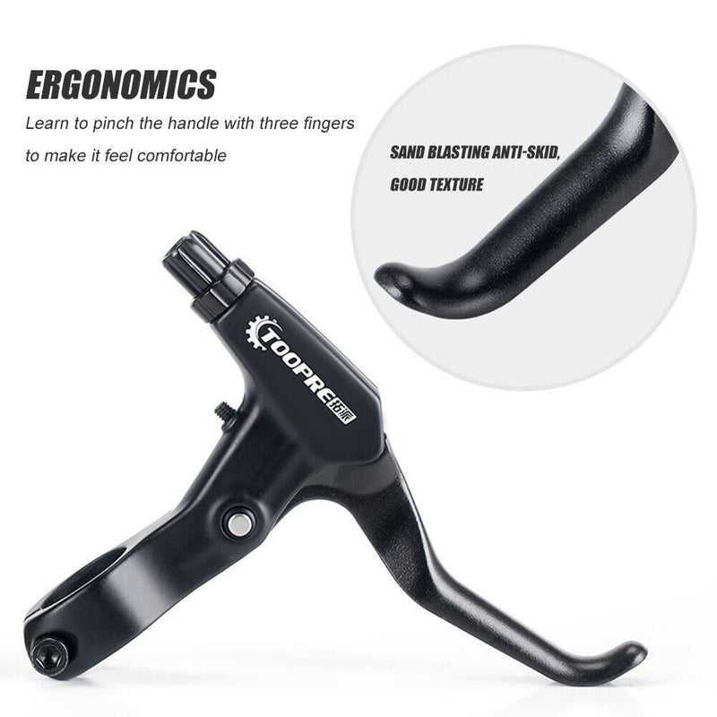 TOOPRE Aluminum 3-Finger Brake Lever Set for MTB Road Folding Bike (Black) Newly