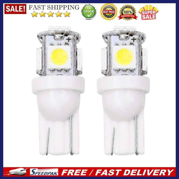 2x Auto Width Dome Lights T10 W5W 5SMD LED Bulb 12V Reading Lamp Car Accessories