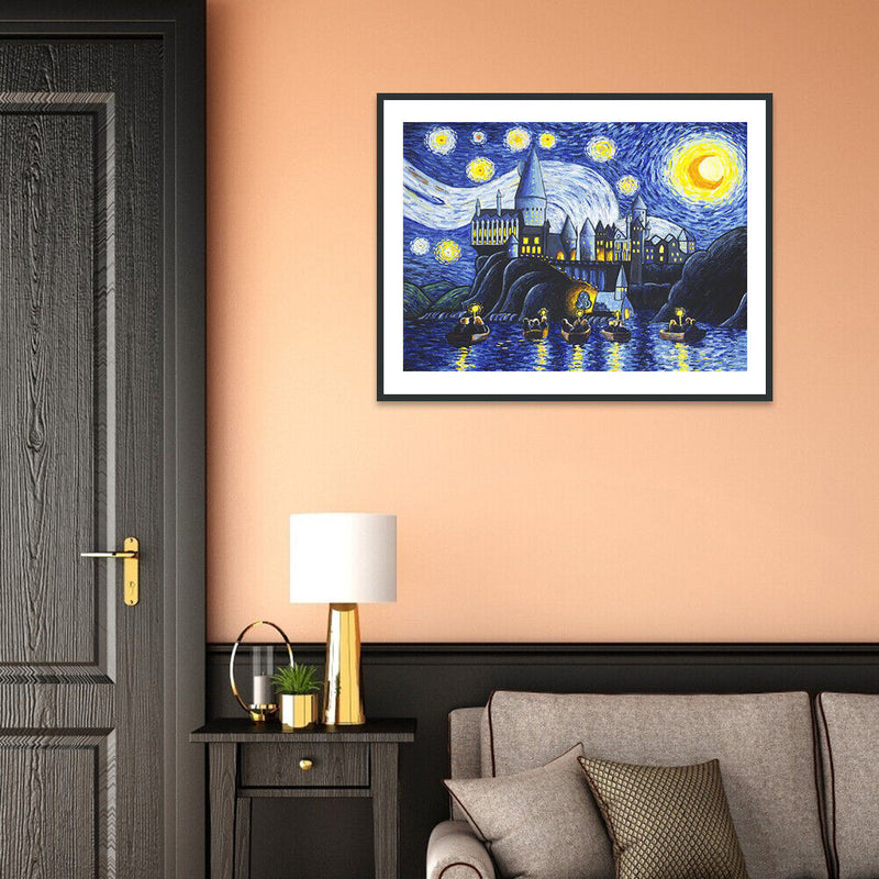 5D DIY Full Drill Diamond Painting Starry Night Cross Stitch Kits Bedroom Decor