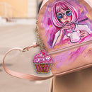 4pcs/set DIY Diamond Painting Keychain Full Drill Rhinestone Cake Shape Pendant