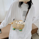Cute Women Plush Lamb Shoulder Crossbody Bag Casual Ladies Small Handbags