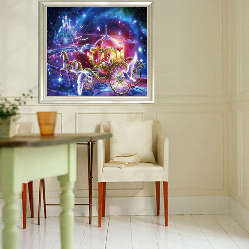 30 * 30cm 5D diamond embroidery princess carriage handmade diamond mosaic picture