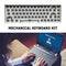 Hot Swap Keyboard Kit Bluetooth-compatible with 72pcs Red Shafts (White)