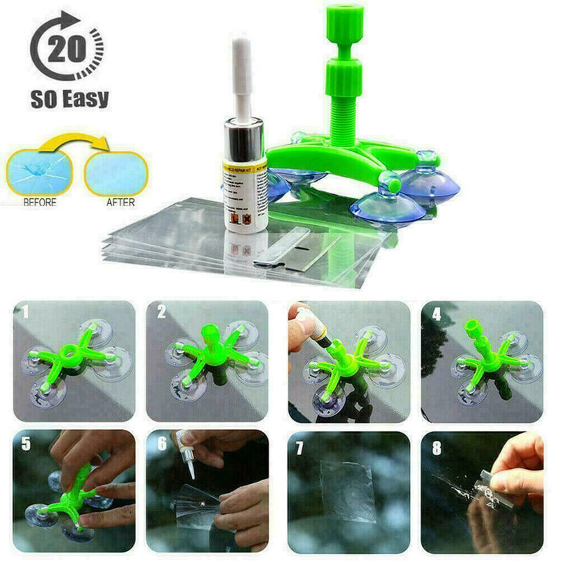 DIY Windscreen Repair Kit Car Wind Screen Crack Chip Windshield Window Glas H0S9