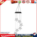 Solar Color Changing Wind Chime Lamps Star Moon Pendant Garden Light (A) Newly