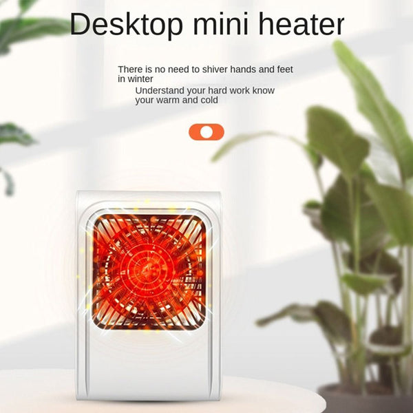 Warmer Home Office Room Desktop Fan Fast Heating Mini Heater Electric Heater