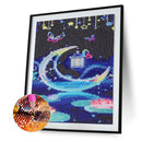 Round Crystal Diamond Painting Moon Abstract Series