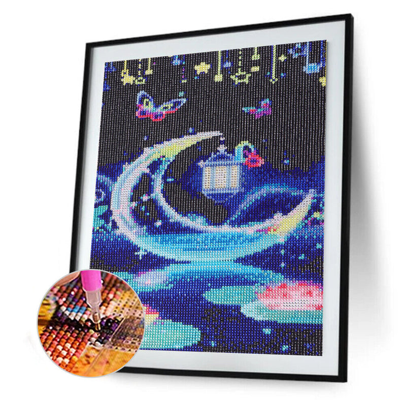 Round Crystal Diamond Painting Moon Abstract Series