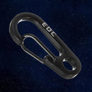 5pcs Carabiner EDC Mini Steel Key Buckle Snap Spring Clip Hook+Black hot.