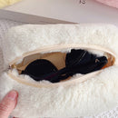 Plush Pencil Case - Portable School College Office Stationery Storage Makeup