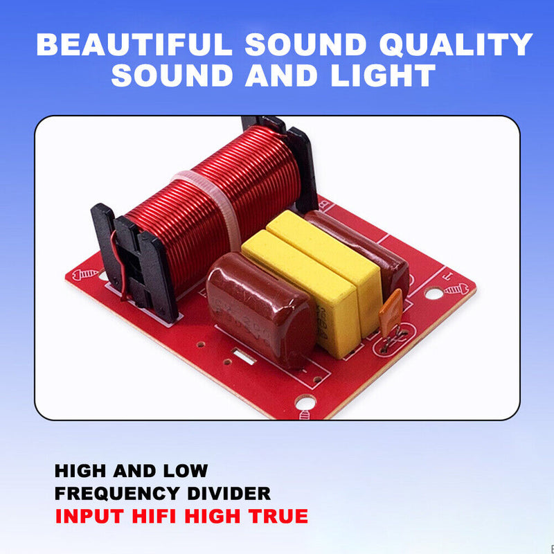 80W 2 Way Crossover Audio Filters HiFi Speaker Dual Frequency Crossover Divider