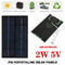 2W 5V USB Solar Panel Charger USB Port Cellphone Use Travel Portable`