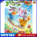 Swing Rabbits Oil Paint By Numbers Kits Canvas Picture Wall Art DIY Craft