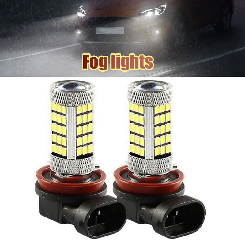 2pcs H8 LED Bulbs for Car Fog Lights 6000K 3030 SMD LED Fog Lamp Bulbs Universal
