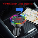 Dual USB LED Display Car Bluetooth Transmitter Modulator Compatible 5.0 FM