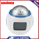 Music Starry Star Snooze Alarm Clock Kids Room Calendar Light Projector