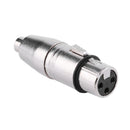 JUNERAIN 3-Pin XLR Female Audio Cable Microphone AV Adapter Video