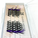 Eyelashes Premade V-shape Blue Cluster Lashes Individual False Eyelashes