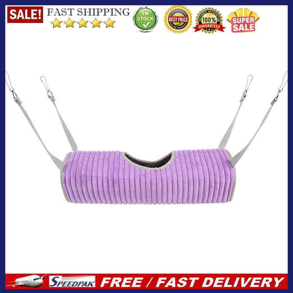 Plush Tunnel Hammock for Hamster Ferret Small Animal Warm Glider Pendant Be