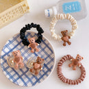 Scrunchies Elastic Hair Bands Bear Hair Rope Hair Clip Cute Bear Hair Crab Claw