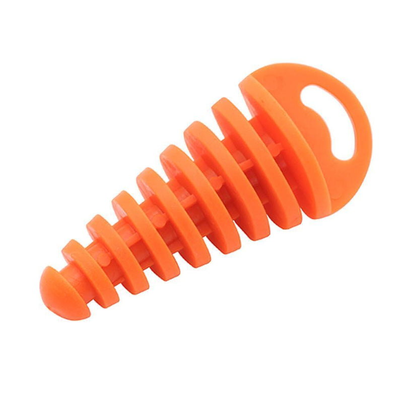 Motorcycle Exhaust Pipe Air-Bleeder Plug Muffler Wash Plug Small (Orange)
