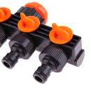 4 Way Valve Water Diversion Controller Garden Hose Pipe Splitter Drip