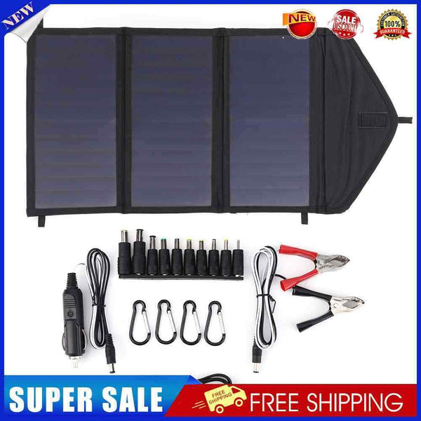 #A 30W Foldable Type-C DC USB QC3.0 Solar Panel Waterproof Camping Battery Charg