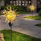 Solar LED Sun Moon Flame Light Retro Iron Landscape Lawn Lamps (C)(Yellow) Newly