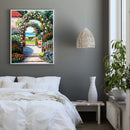 Full Cross Stitch Art Paint 11CT Stamped Yard Door Embroidery Wall Room Ornament