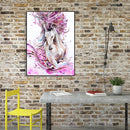 Painting By Numbers Kit DIY Flower Horse Canvas Oil Art Picture Home Decor