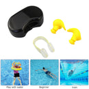 Soft Silicone Swimming Earplugs Nose Clip Set Soundproof Ear Plugs (Yellow)