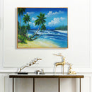 Summer Beach Oil Paint By Numbers Kits DIY Handpainted on Canvas Wall Art