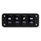 12V 4-Button Blue LED On/Off Rocker Switch Panel w/ 150mm Cable for Toyata