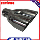 Universal Bolt-on Dual Exhaust Tip Slant Cut Tailpipe Muffler Tip Black Titanium