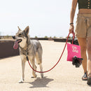 Pets Garbage Poop Bag Dispenser Dog Poop Waste Bag Holder Organizer (Pink)