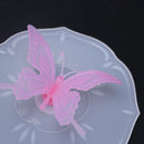 Cartoon Transparent Butterfly Silicone Anti Dust Cup Cover Mug Lid(Pink)