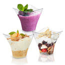 50pcs Clear Cup Kitchen Decor Cake Cup with Spoon Set for Tasting Pudding Yogurt