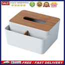 Tissue Box Wood Cover Napkin Holder Dispenser Home Desktop Paper Towel Storage