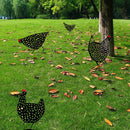 Acrylic Hollow Chicken Ornaments Backyard Lawn Stakes Yard Art Decor (E) Newly