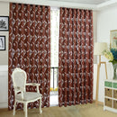 2pcs 2m Semi Blackout Curtain Vine Leaf Partition Window Decor(Wine Red)