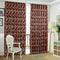 2pcs 2m Semi Blackout Curtain Vine Leaf Partition Window Decor(Wine Red)