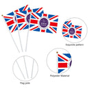 Small Flag - 10pcs Queens Elizabeth Stick Flags 70th Anniversary Decor (1) Newly