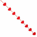 Room Layout Decorations Valentines Day Hanging String Red Hearts Garland
